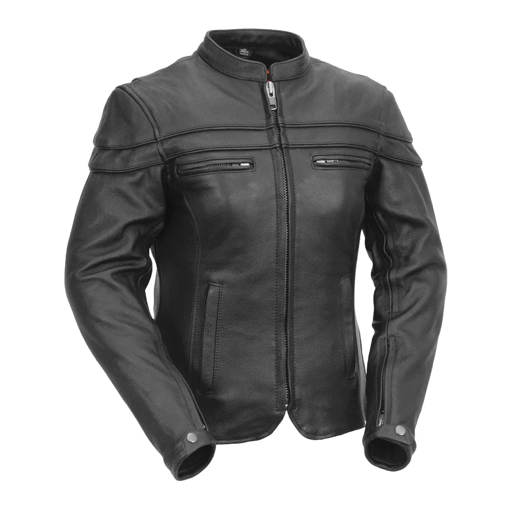 Women's Fashionable Clothing Sets Maiden - Women's Motorcycle Leather Jacket