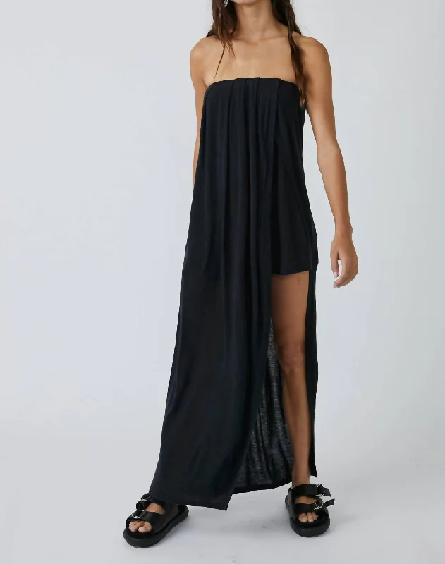 Women's Sporty Chic Clothes Summer Fling Solid Romper In Black