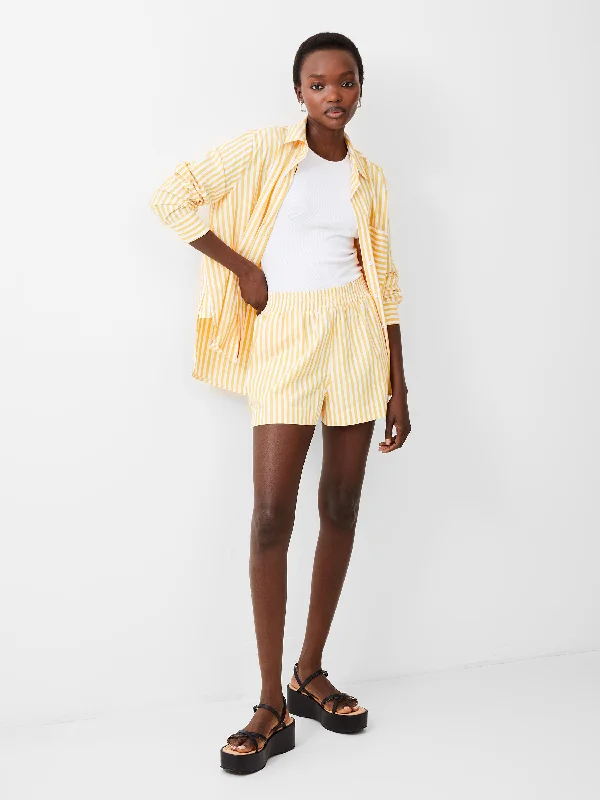 Women's Trendy Apparel Stripe Shirting Shorts