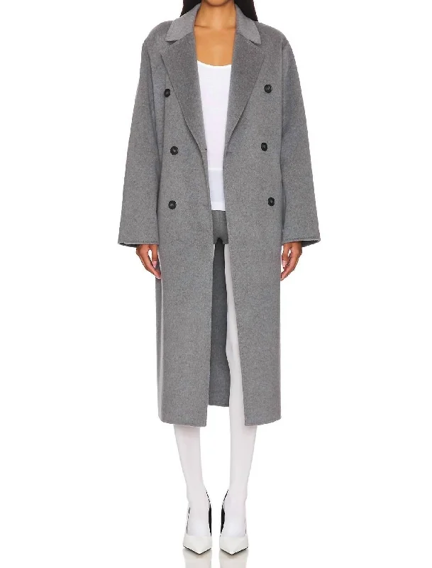 Online Impressions Boutique Martine Coat In Grey