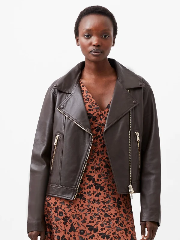 Flash Sale Clothing Becket Leather Military Jacket
