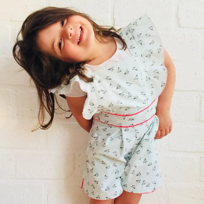 Exclusive Women's Fashion Collection You Made My Day Children's 19th of January Ruffles Overall Shorts