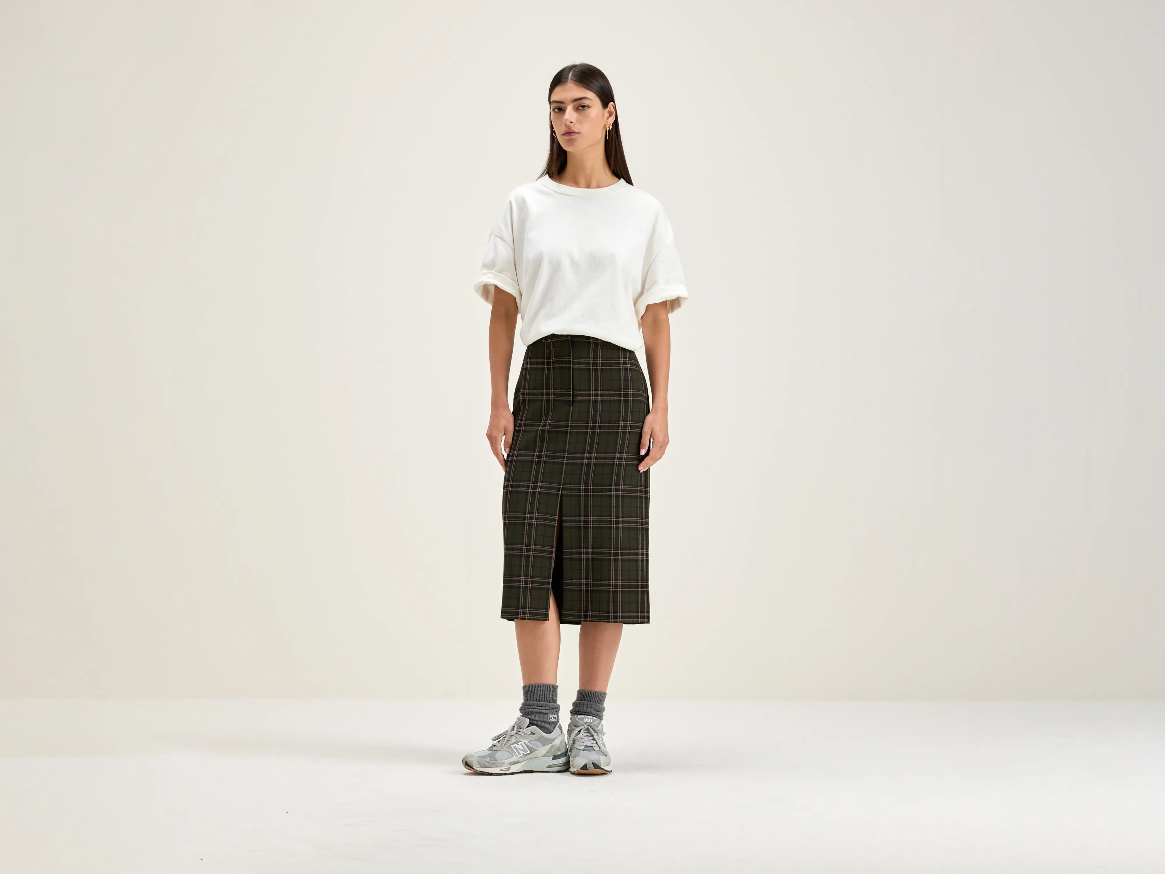 Comfortable Women's Clothes Sonia pencil skirt (242 / W / CHECK A)
