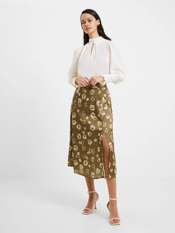 Women's Casual Apparel For Weekends Bronwen Aleeya Satin Midi Skirt