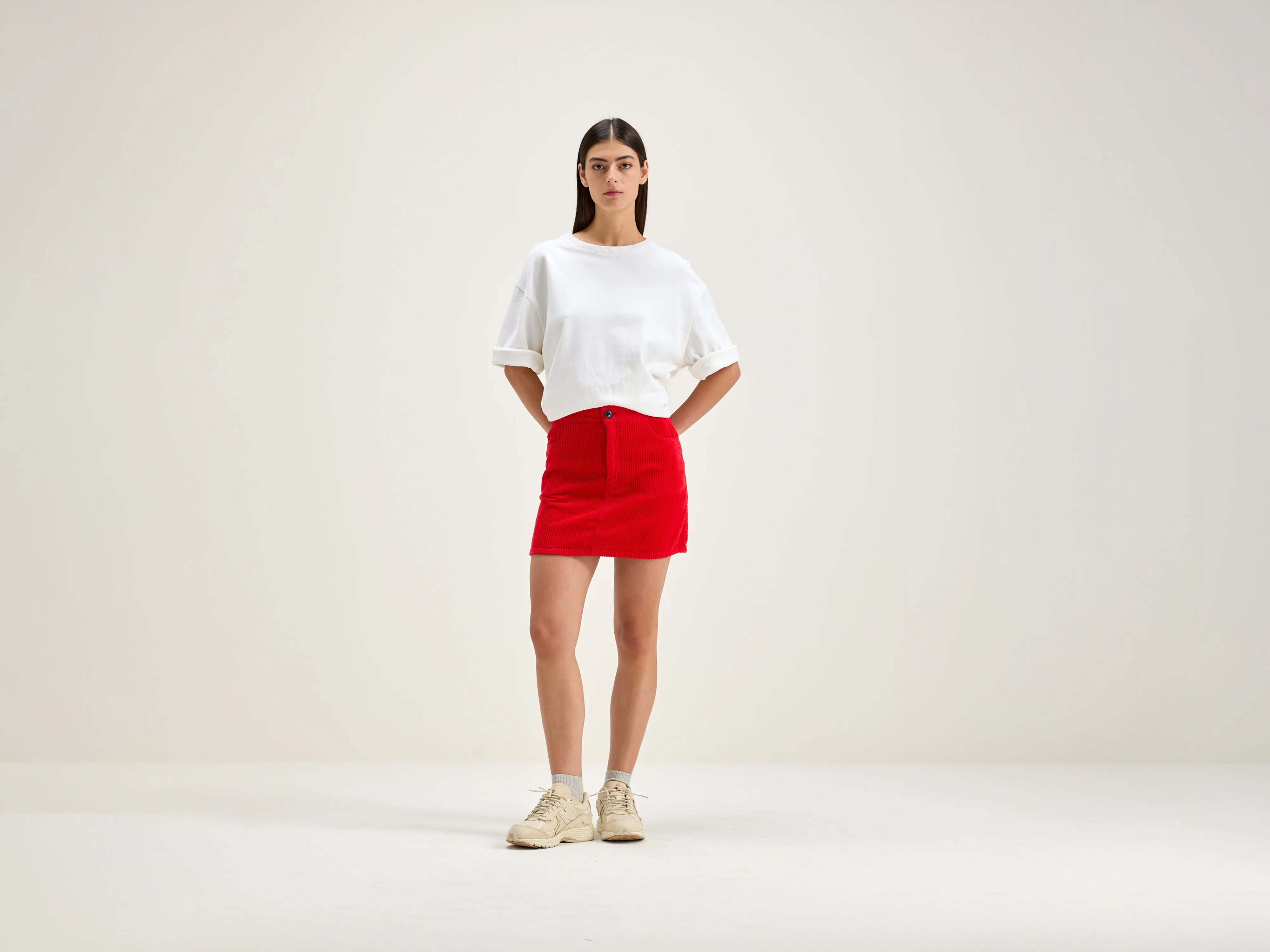 Women's Vacation Clothes Sour mini skirt (242 / W / SANGUINE)