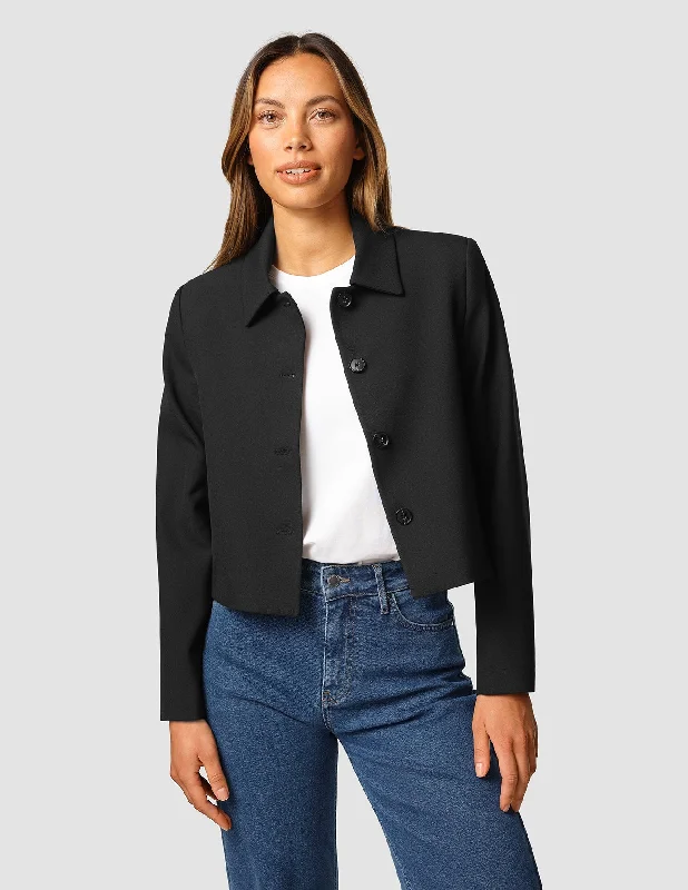 Fashion-forward Women's Wear Serene Short Jacket Black