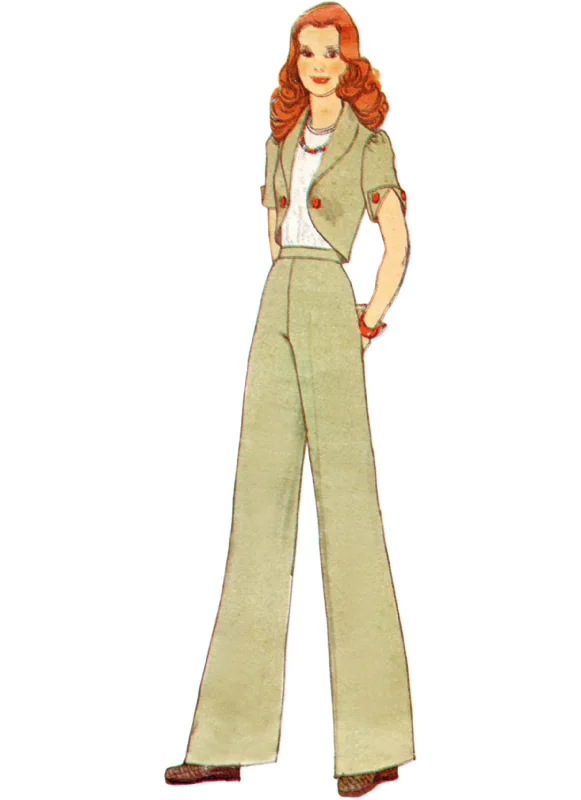 Women's Night-Out Outfit Simplicity Vintage Trousers, Skirt & Jacket S3018
