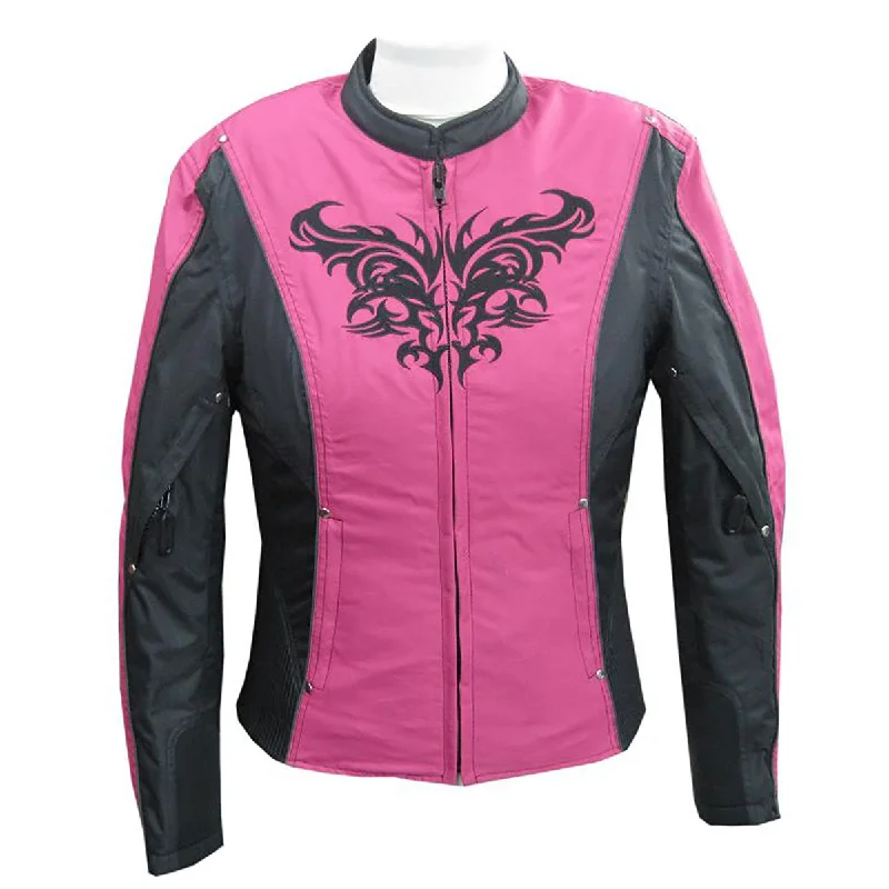 Women's Workout Clothing NexGen SH2367 Women's Turquoise and Fuchsia Textile Jacket with Embroidery Artwork Women's Workout Clothing NexGen SH2367 Women's Turquoise and Fuchsia Textile Jacket with Embroidery Artwork