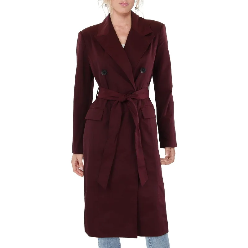 Clothing Online Womens Cotton Blend Shoulder Pads Trench Coat