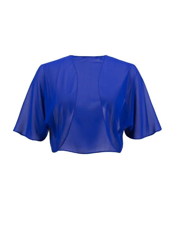 Women's Plus-Size Apparel Sheer Bolero In Royal Sapphire