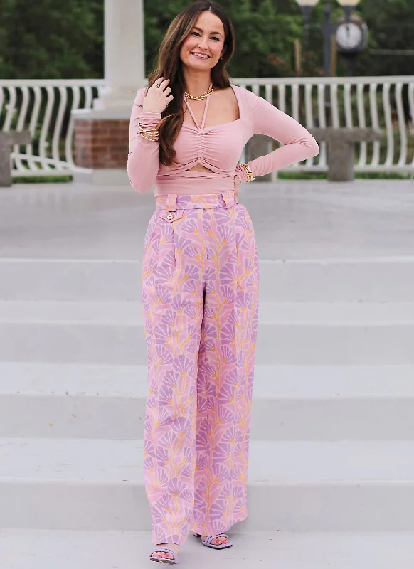 Stylish Women's Outerwear Apparel Know Me Trousers & Knit Top ME2053