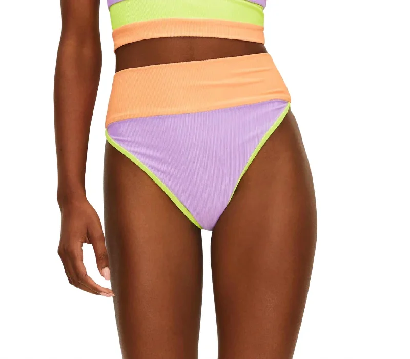 Women's Transitional Outfit Emmy Bikini Bottom In Sundazed Colorblock