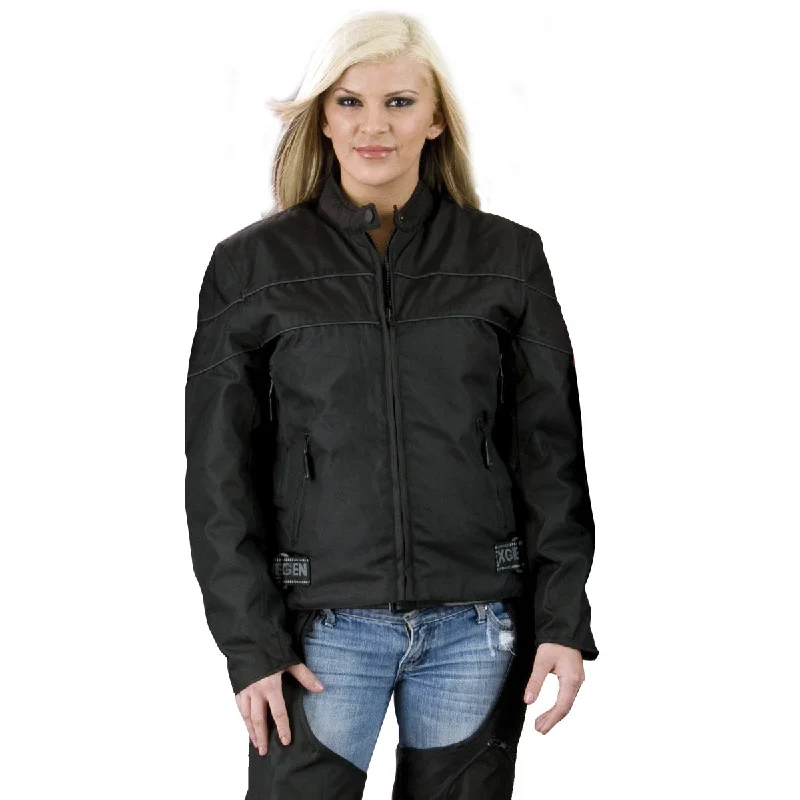 Online Clothing Stores NexGen XS2261 Women's Black Textile Lightweight Jacket with Reflective Piping Online Clothing Stores NexGen XS2261 Women's Black Textile Lightweight Jacket with Reflective Piping