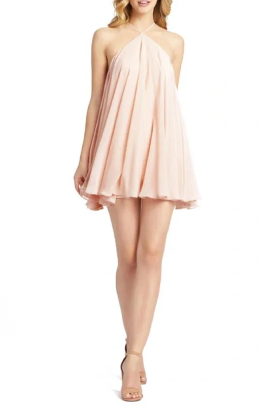 Women's Fashion Clothes Chiffon Romper In Blush