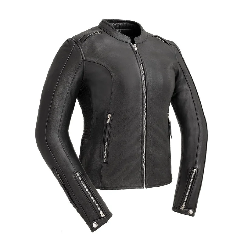 Women's Athleisure Apparel Cyclone - Women's Motorcycle Leather Jacket