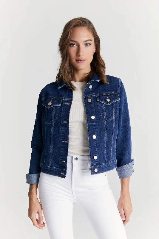 Elegant Women's Clothing Online Katy Long Sleeve Western Jacket Dark Blue