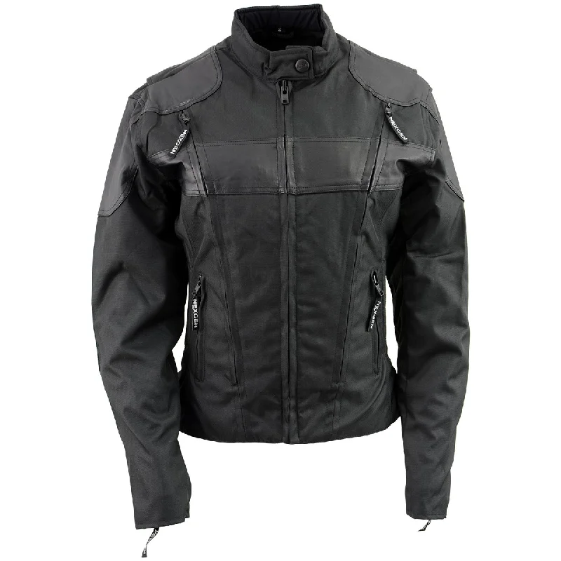 Boutique Dress Online NexGen SH2179 Women's Black Leather and Textile Vented Racer Jacket Boutique Dress Online NexGen SH2179 Women's Black Leather and Textile Vented Racer Jacket
