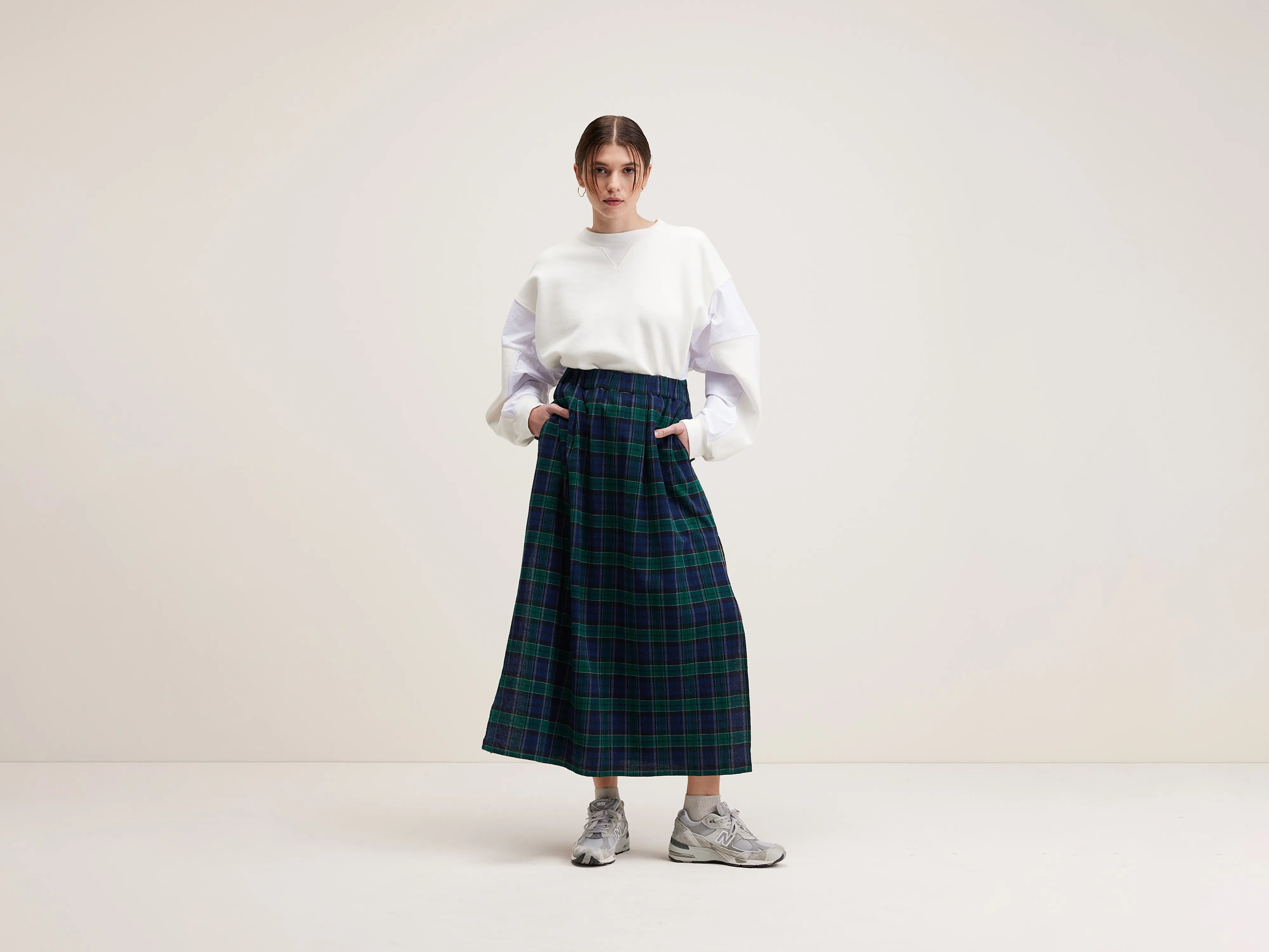 Casual Clothes For Women Chiara long skirt (242 / W / CHECK A)