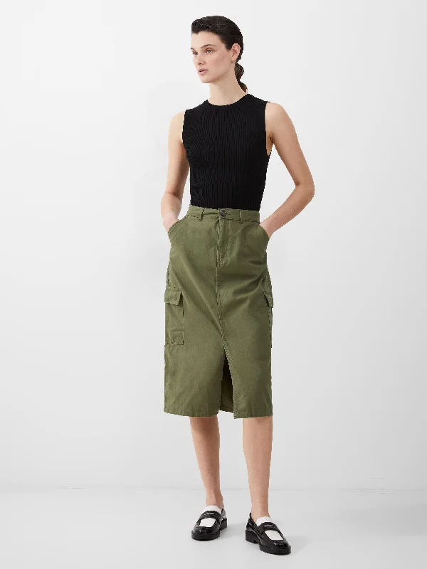 Modern Women's Apparel Cargo Midi Skirt