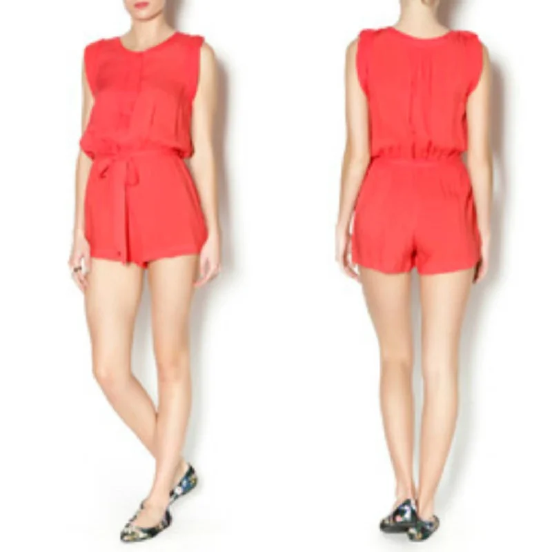 Women's Holiday Clothing Adorable Romper In Tomato