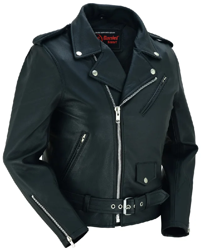 Exclusive Discount DS850 Women's Classic Plain Side Fitted M/C Style Jacket