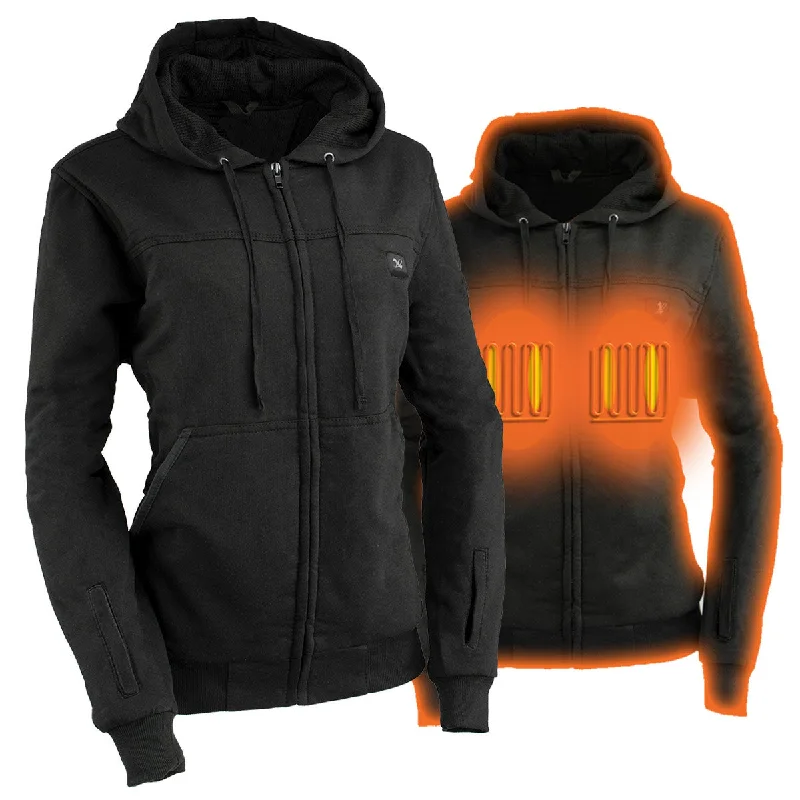 Women's Clothes For Work Nexgen Heat MPL2717DUAL Technology Women's Heated Hoodie - Black Sweatshirt Jacket for Winter Season w/Battery Pack Women's Clothes For Work Nexgen Heat MPL2717DUAL Technology Women's Heated Hoodie - Black Sweatshirt Jacket for Winter Season w/Battery Pack