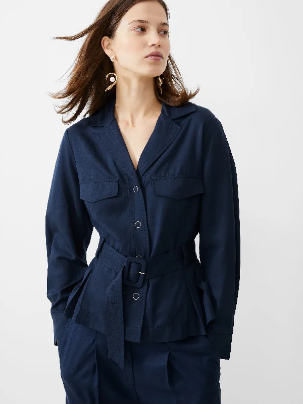 Trendy Women's Outfits for Casual Wear Elkie Twill Belted Jacket