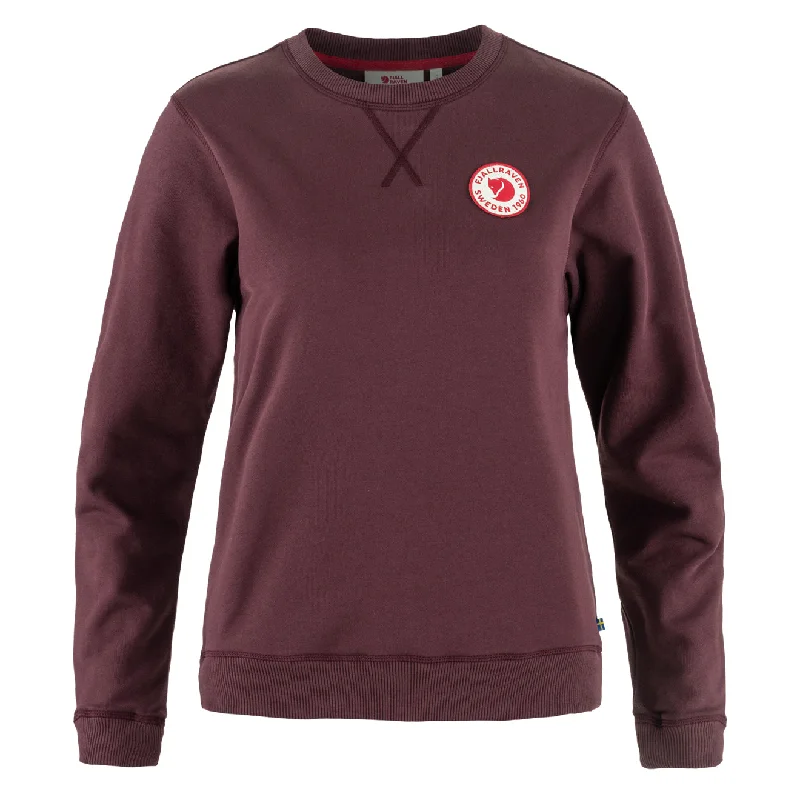 Women's Layered Outfit Fjallraven Womens 1960 Logo Badge Sweater Port