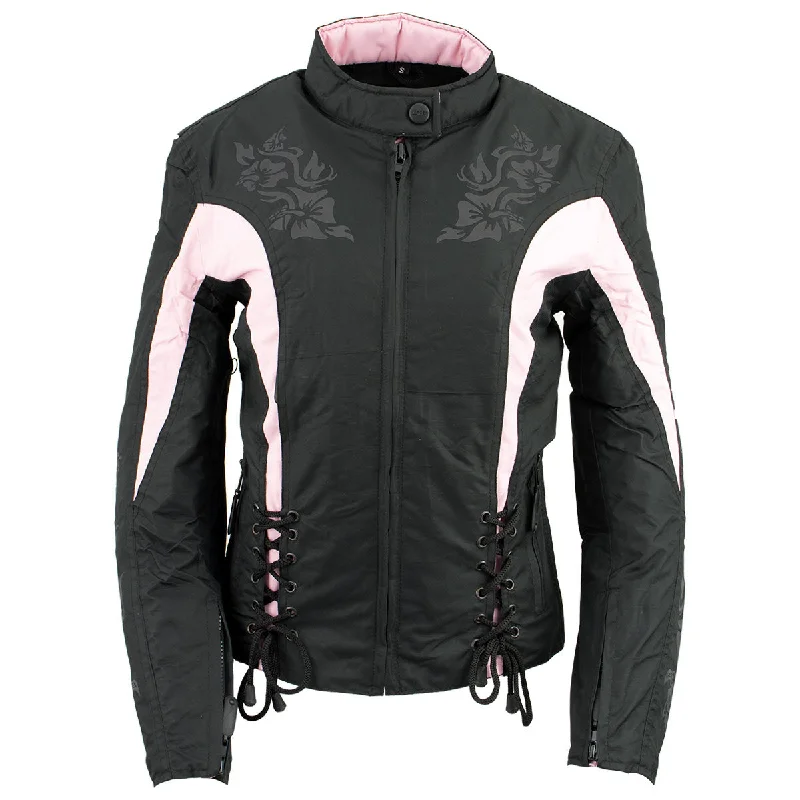 Best Online Boutiques NexGen SH236806 Women's 'Reflective Buffalo Head' Black and Pink Textile Jacket Best Online Boutiques NexGen SH236806 Women's 'Reflective Buffalo Head' Black and Pink Textile Jacket