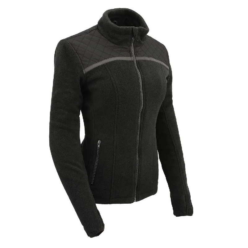 Big Sale Event Milwaukee Leather MPL2784 Women's Black Micro Fleece Jacket with Reflective Stripes Big Sale Event Milwaukee Leather MPL2784 Women's Black Micro Fleece Jacket with Reflective Stripes