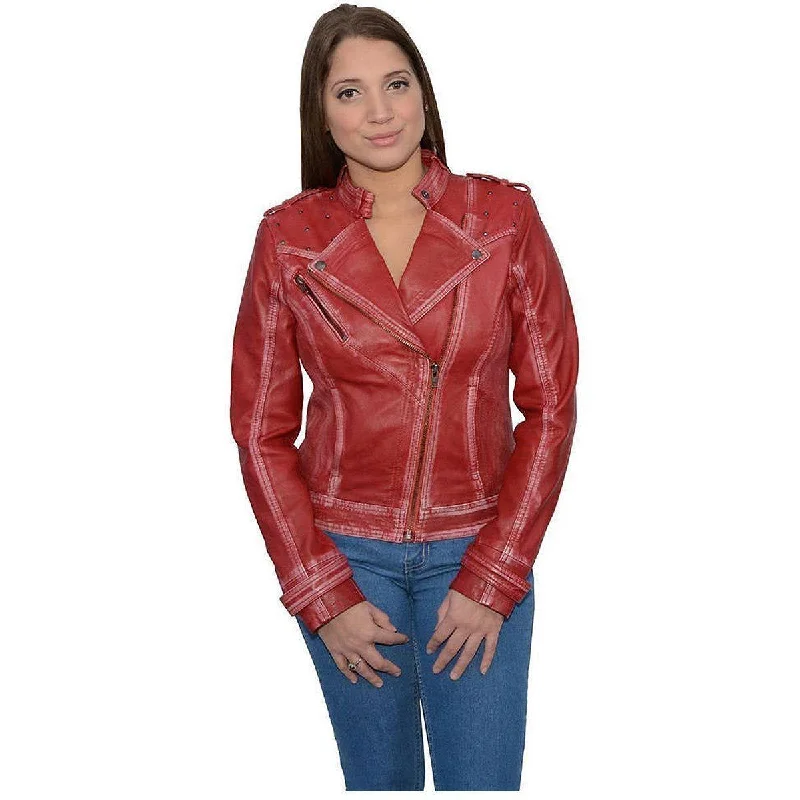 Women's Clothing Online Milwaukee Leather Women's Maiden Red Premium Sheepskin Motorcycle Fashion Leather Jacket SFL2840 Women's Clothing Online Milwaukee Leather Women's Maiden Red Premium Sheepskin Motorcycle Fashion Leather Jacket SFL2840