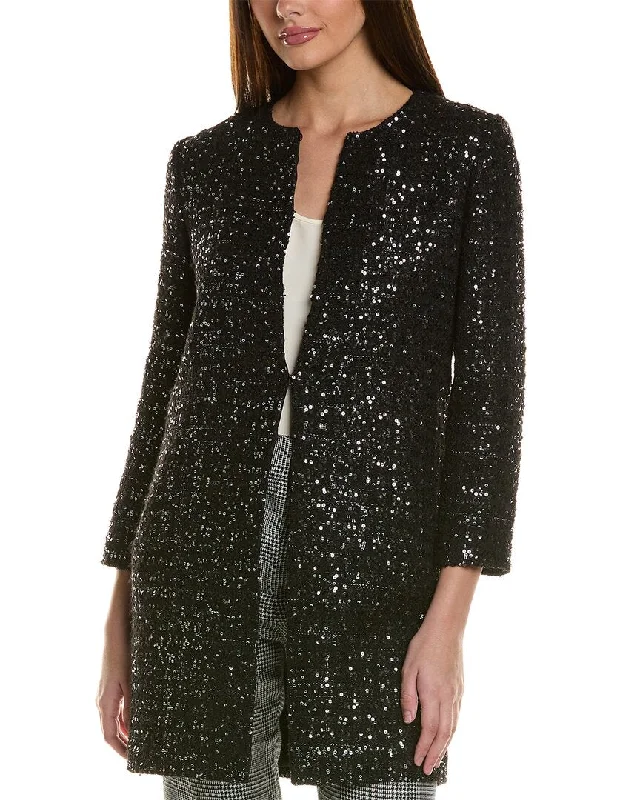 Elegant Women's Evening Garments ST. JOHN JACKET-SEQUINTEXTURETOPPER