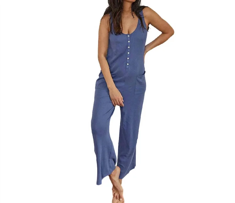 Classic Women's Apparel The 24/7 Feeding Jumpsuit In Blue Grey