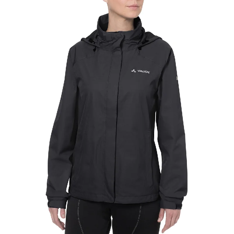 Affordable Women's Clothing Vaude Women's Escape Bike Light Rain Jacket - Black