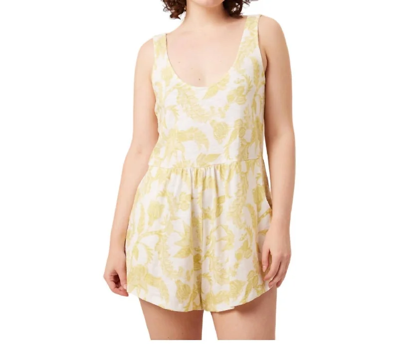 Online Boutiques Affordable Ivy Romper In Chartreuse Toille
