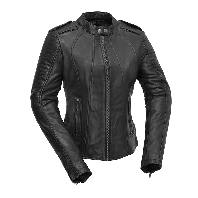 Fashion-Forward Women's Clothing Biker - Women's Motorcycle Leather Jacket