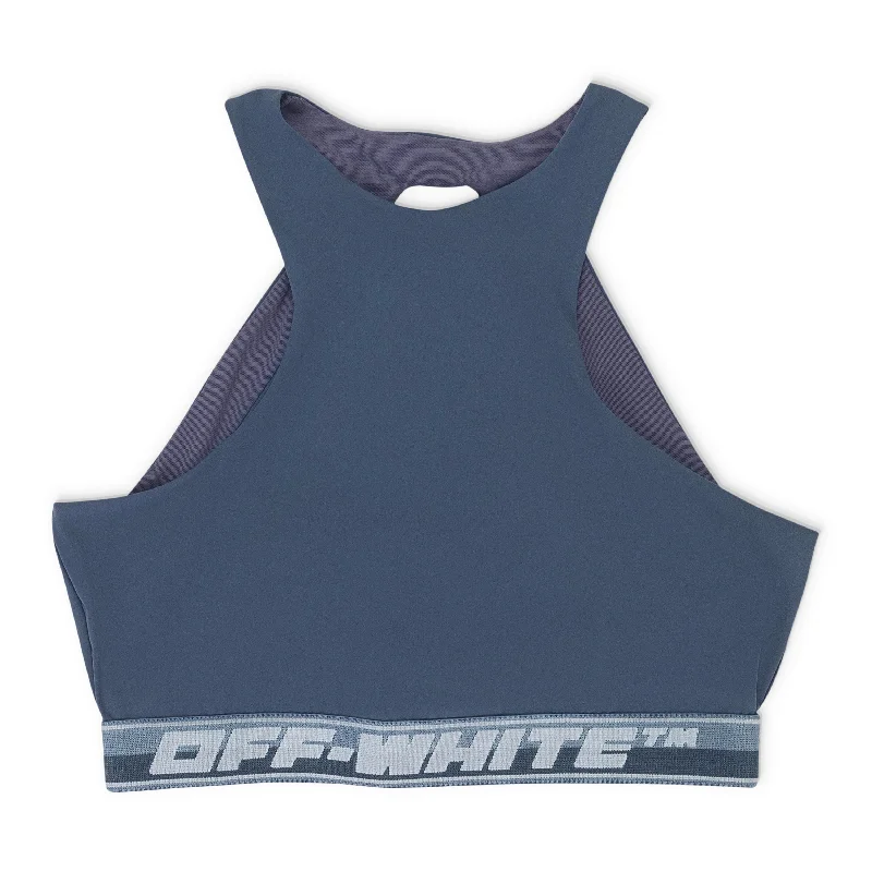 Weekend Sale Off-White C/O Virgil Abloh Athl Logo Band Bra - Gray
