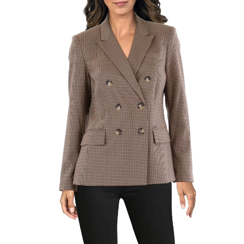 Women's Chic Outerwear Garments Womens Office Work Double-Breasted Blazer