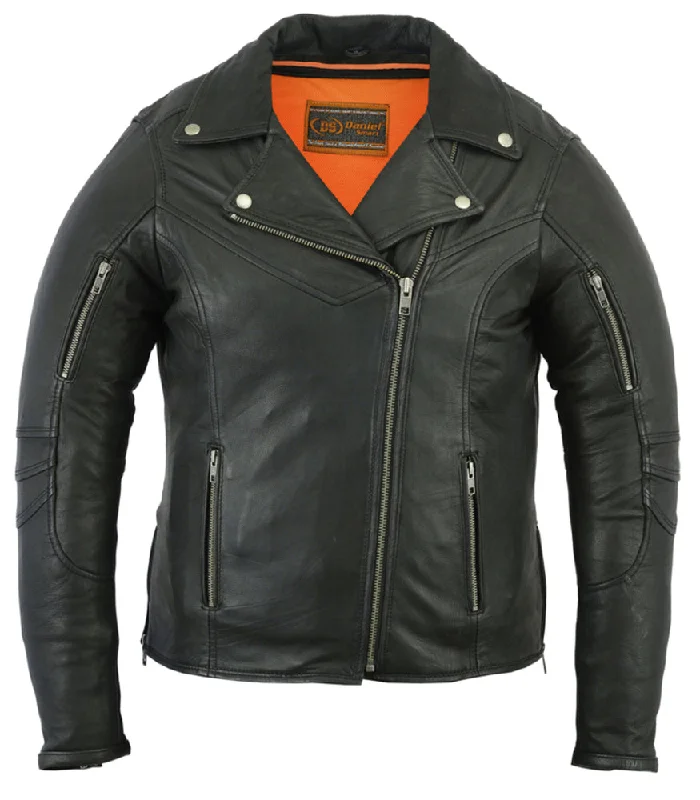 Sustainable Women's Apparel DS894 Women's Modern Longer Beltless Biker Jacket