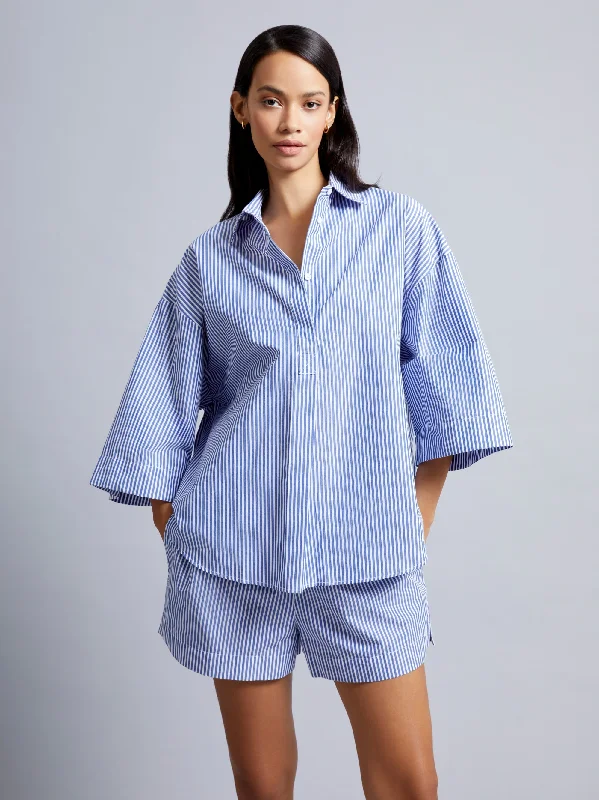 Women's Apparel And Garments Rhodes Poplin Stripe Shorts