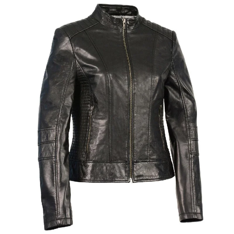 Women's Professional Clothes Milwaukee Leather Women's Zip Front Stand Up Collar Black Leather Jacket SFL2860 Women's Professional Clothes Milwaukee Leather Women's Zip Front Stand Up Collar Black Leather Jacket SFL2860