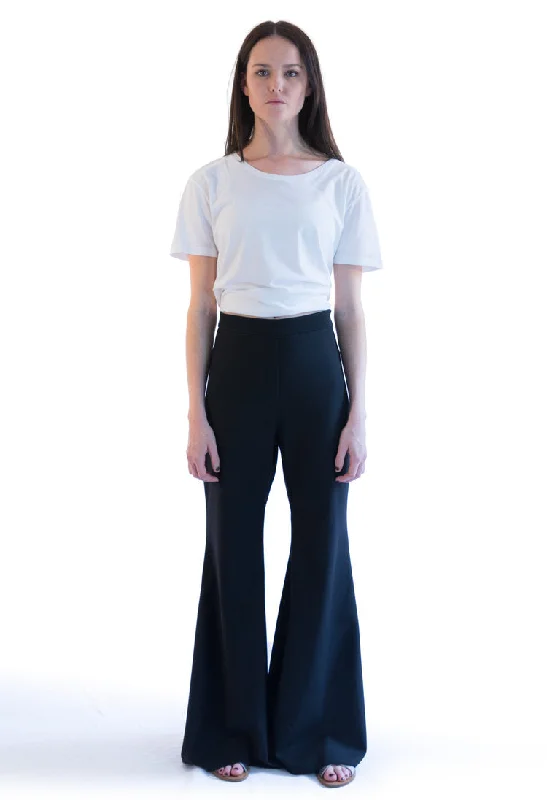 Women Wear Brands Trend Patterns TPC10 Wide Leg Flare Trousers