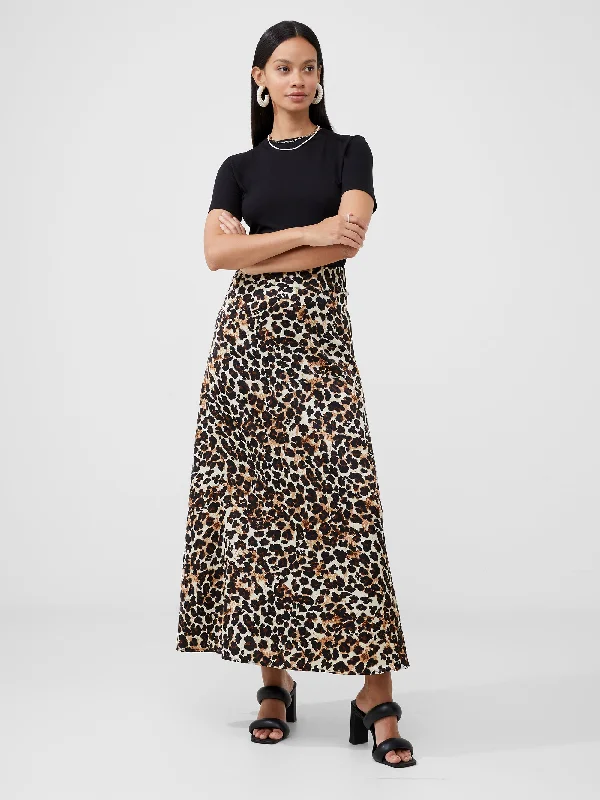 Affordable Luxury Women's Apparel Leopard Midaxi Skirt