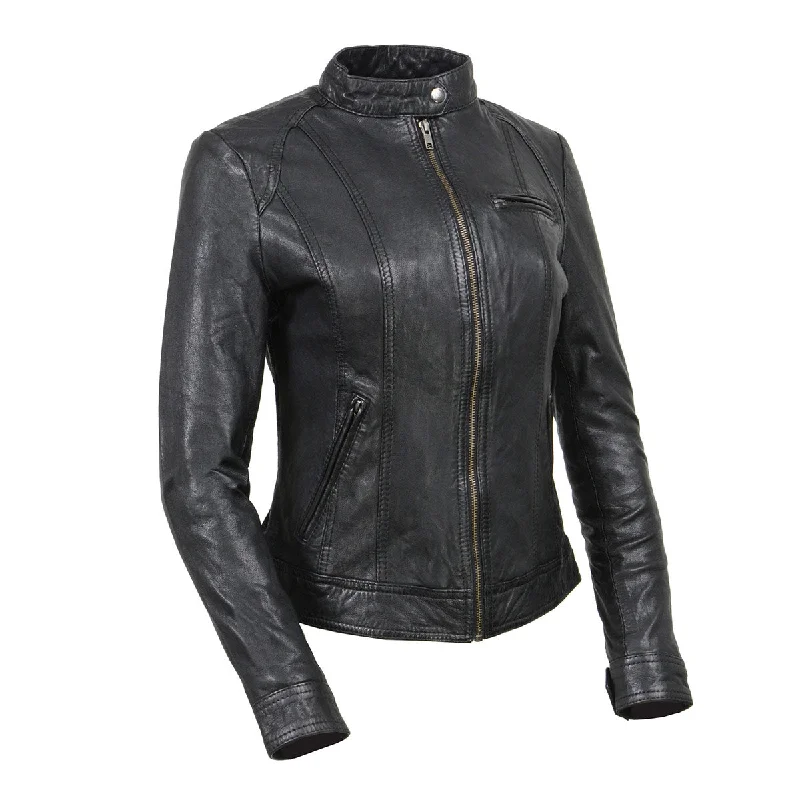 Women's Work Apparel Milwaukee Leather Vintage SFL2811 Women's Black Zipper Front Motorcycle Casual Fashion Leather Jacket Women's Work Apparel Milwaukee Leather Vintage SFL2811 Women's Black Zipper Front Motorcycle Casual Fashion Leather Jacket