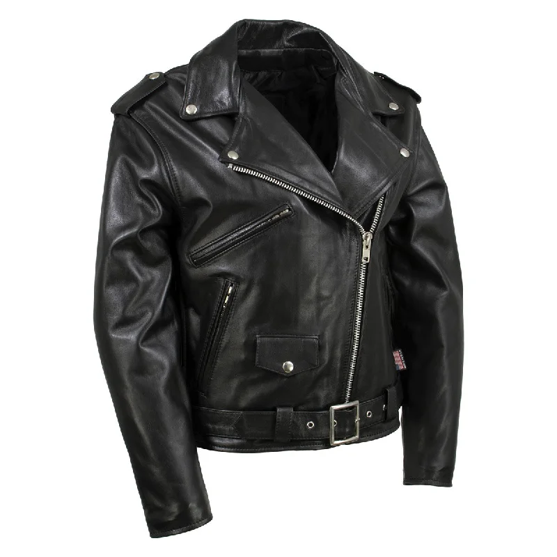 Casual Fashion for Women Hot Leathers JKL5004 USA Made Womens 'The Flaunt' Premium Black Classic Motorcycle Style Leather Jacket Casual Fashion for Women Hot Leathers JKL5004 USA Made Womens 'The Flaunt' Premium Black Classic Motorcycle Style Leather Jacket