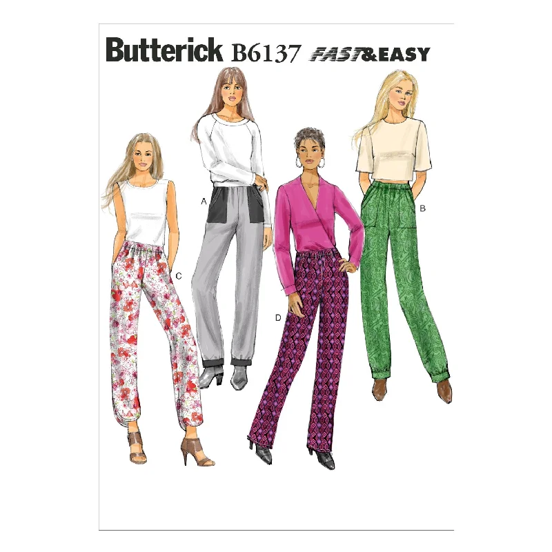 Women's Workout Clothing Butterick Trousers B6137
