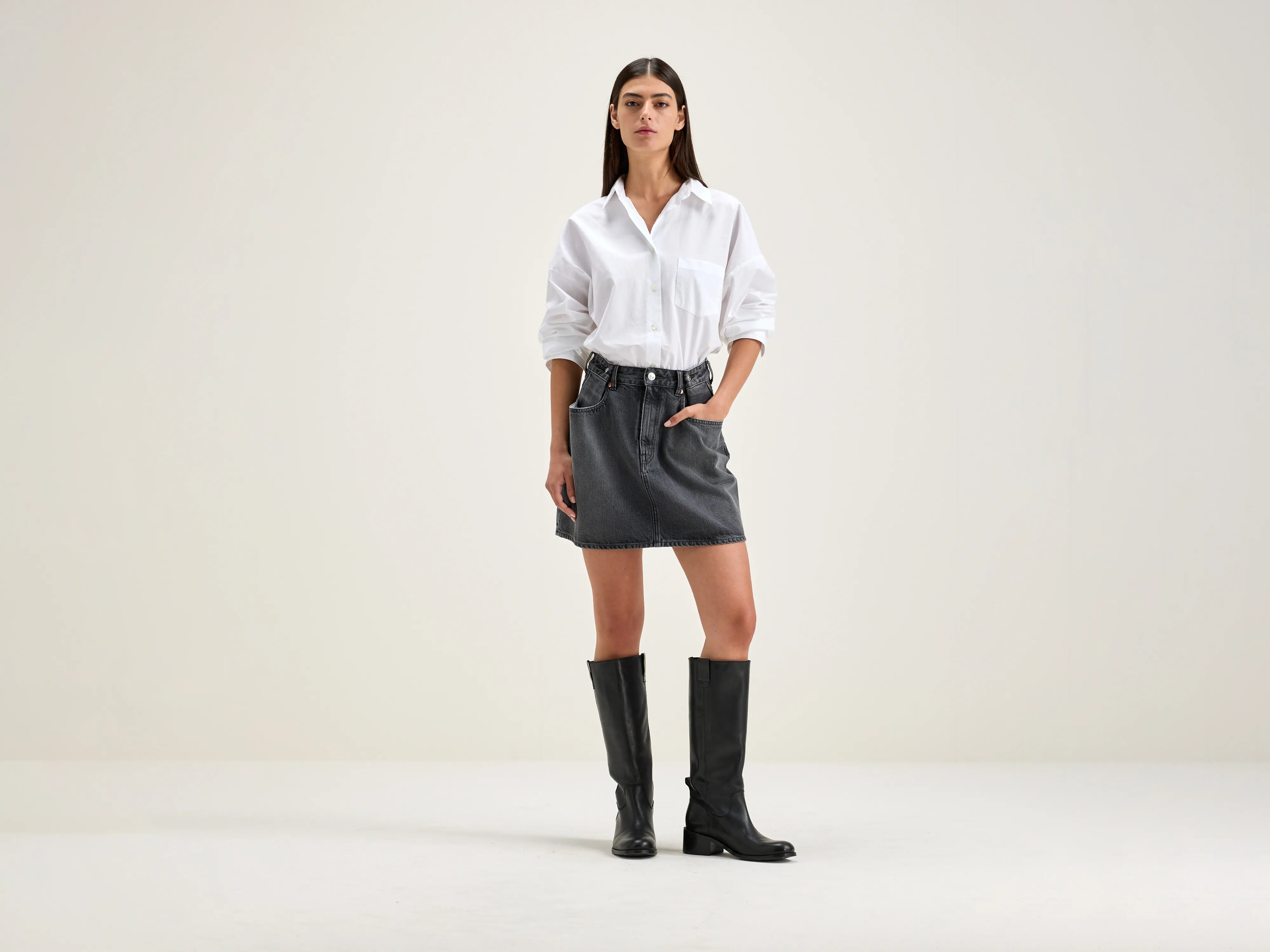 Women's Professional Apparel Paon mini skirt (242 / W / BLACK STONE)