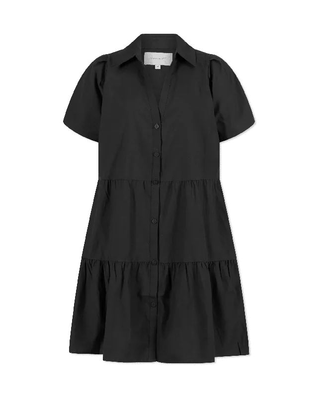 Women's Work Apparel Puff Sleeve Havana Mini Dress