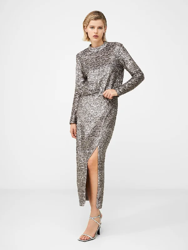 Modern Women's Attire Adalynn Sequin Midi Skirt