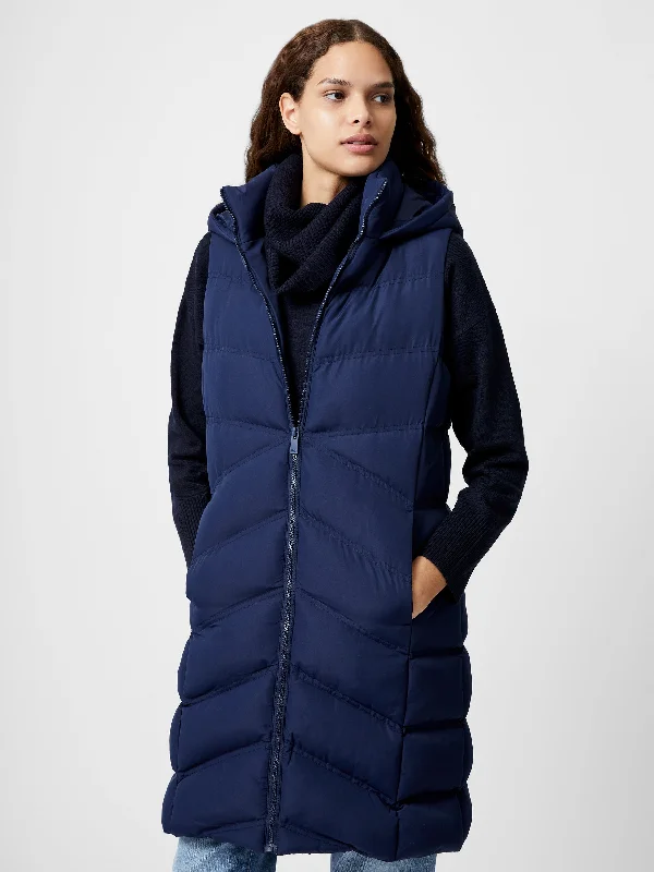 Women Clothes Hooded Row Mid Length Gilet